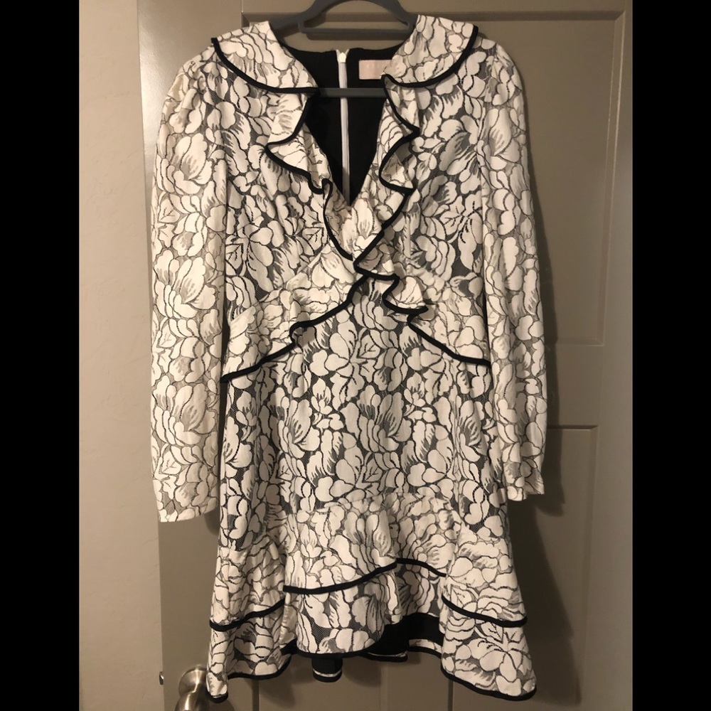 Black and white lace Keepsake dress.